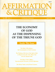 The Economy of God as the Dispensing of the Triune God (cover)