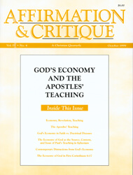 God's Economy and the Apostles' Teaching (cover)