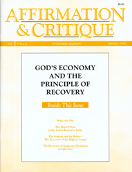 God's Economy and the Principle of Recovery (cover)