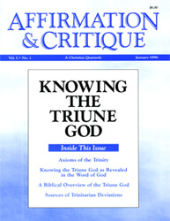 Knowing the Triune God (cover)