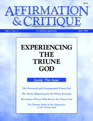 Experiencing the Triune God (cover)